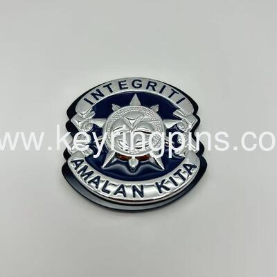 Malaysia badge high quality custom pins cup badge Malaysia cap pins lapel