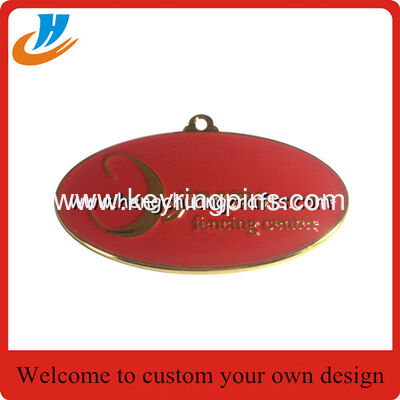 Golf award medals,souvenir metal medals with custom ribbon medal design