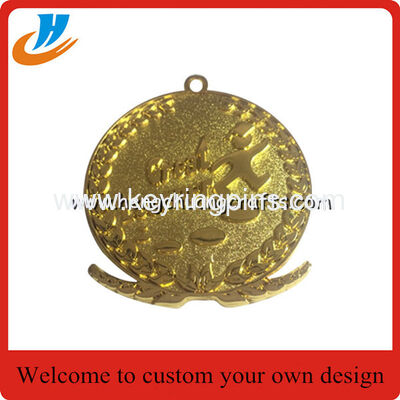 Sports events gold silver medals,die casting process medal with plated color