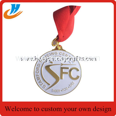 Soft enamel metal medals,zinc alloy die casting 60mm medal with silver plated