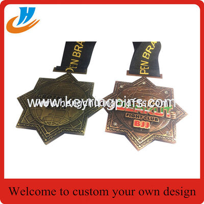 3D Embossed Die cast Award medals, Highly Detailed 3D metal medal with ribbon