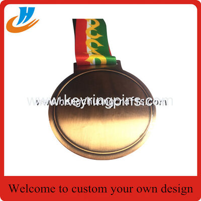 Metal medals,gold plating sports souvenir medals with ribbon High quality football medal