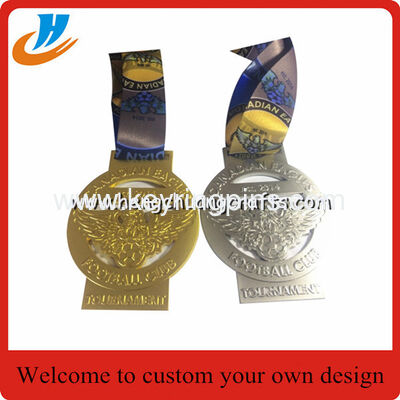 Gold silver copper metal medals,award sports medals with ribbon