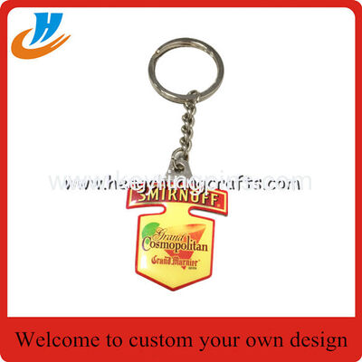 Bottle opener silver keychains,metal keychains with 32mm metal ring