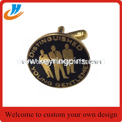 Custom fashional design stainless steel or brass cufflinks for men's T-shirt