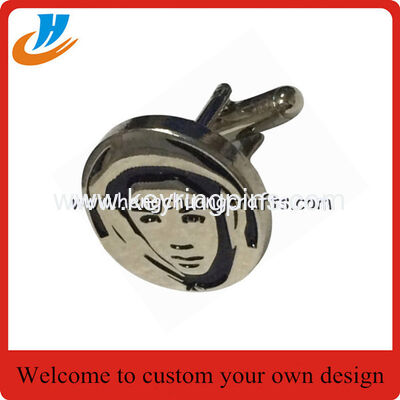 Custom fashional design stainless steel or brass cufflinks for men's T-shirt