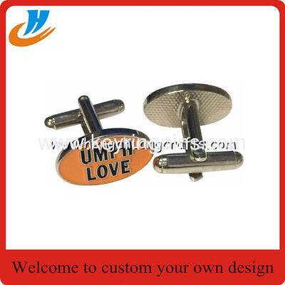 Custom fashional design stainless steel or brass cufflinks for men's T-shirt