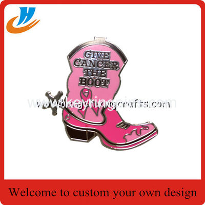 Sports badge lapel pin,soft enamel pin with soccer logo plated nickel