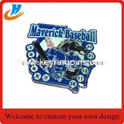 Custom simple designs and colors baseball badges/soft enamel baseball pins