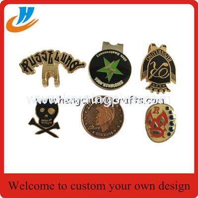 Custom golf accessories for golf club/wholesale golf hat clips with your own logo design