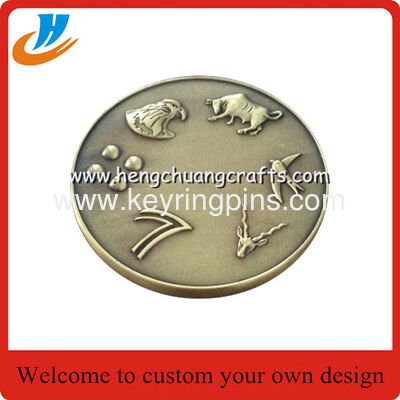Die casting metal coins,challenge coin with 60mm design souvenir coins