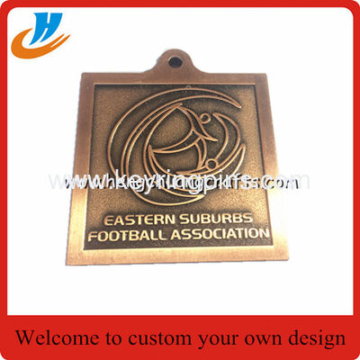 Carved metal medallions with Nylon ribbon,gold metal medal die casting with filled color