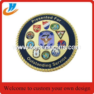 2017 new design challenge coins/65mm military coins cheap custom