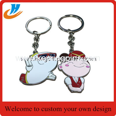 House shaped metal keychain/key holder, house shape keychain with custom logo