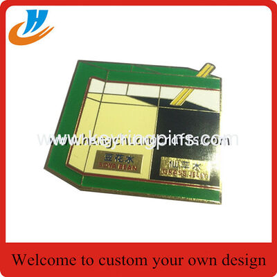 Metal pin US enamel custom factory wholesale badge with plated antique brass