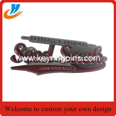 Custom company logo design badge pin with button pin pantone color