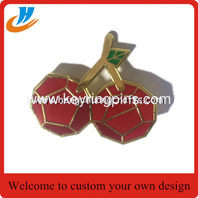 Metal pin US enamel custom factory wholesale badge with plated antique brass