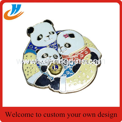 3D logo design metal pin badge,lapel pin lion club custom logo wholesale