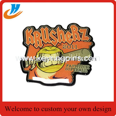 Baseball badges,metal badge with print process 7-10 lead time custom baseball pins