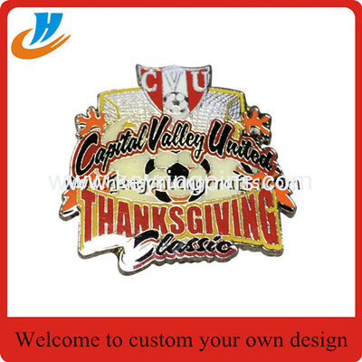 LED flash baseball lapel pin/US baseball metal pin with LED on back