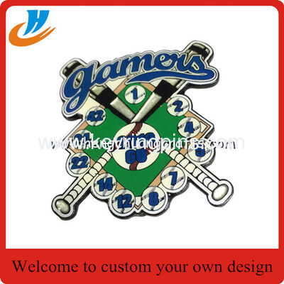 LED flash baseball lapel pin/US baseball metal pin with LED on back
