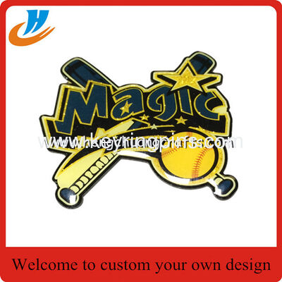 Offset process baseball badges,fast production baseball metal lapel pin