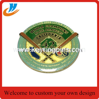Offset process baseball badges,fast production baseball metal lapel pin
