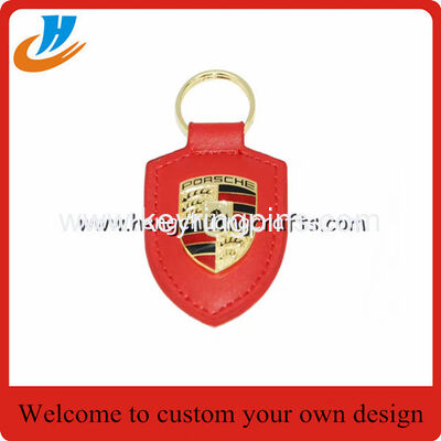 Leather keychain,metal keychain with car logo no mold fee custom key chains