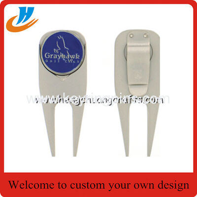Wholesale logo golf ball marker hat clip and divot tool set,customized golf accessory products