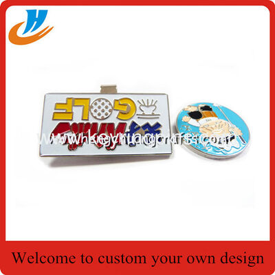 Personalized golf accessory hat clips custom,welcome to use your own logo hat clip design