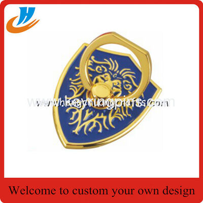 2017 New Coming Logo Shape Customized Cell Phone Ring with Hook