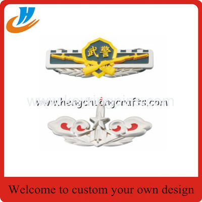 Zinc alloy metal badge,3D die casting police lapel pin,enamel pin with custom logo