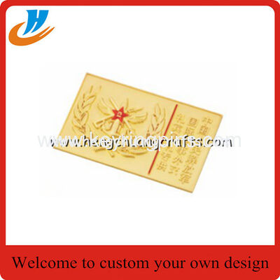 Gold silver metal badge,pin police badge with two color plated