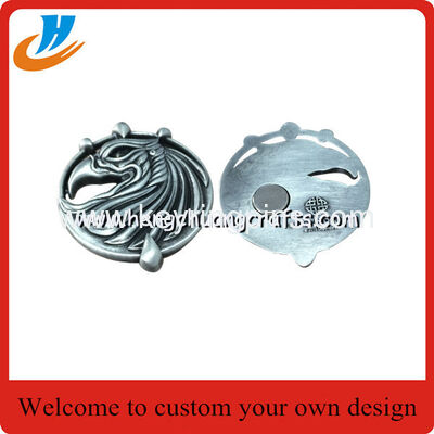 China factory custom Animal shape metal fridge magnets,magnetic fridge badge for sale