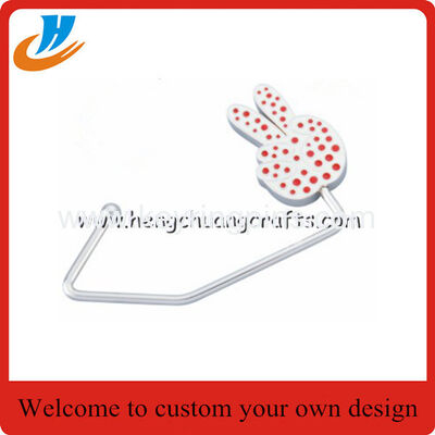 Custom Promotion Purse Hook Foldable Fashion Table Top Metal Handbag/Bag Hanger for gifts