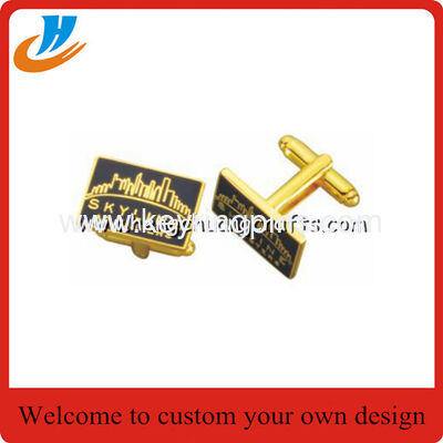 New promotional customed logo brass cufflinks sports corperate gifts