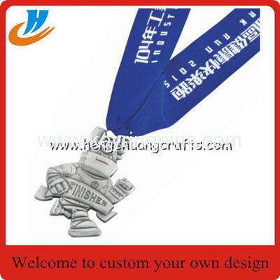 Die Casting 3D Raised Running Medals, Zinc Alloy Die Casted Sport Medallions