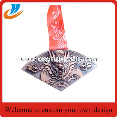 China stock metal blank medals, brush antique bronze blank race medals cheap price