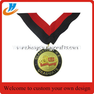 Alloy die cast sport medals,sports metal medallions with ribbon