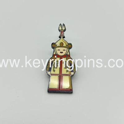 Qing Dynasty Imperial Figures Enamel Pin Set, Chinese Historical Character Collectible Lapel Pins
