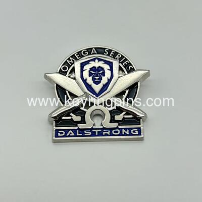 Frost fire Series Knife Company Lapel Pin Promo Silver Tone Soft Enamel pin