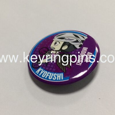Custom tin badge with button pin accessories suitable for events school sports and souvenir purposes with multiple plating colors