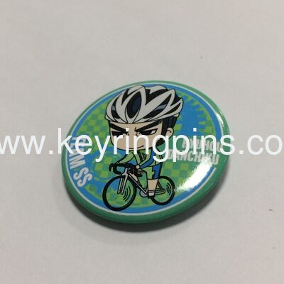 Custom tin badge with button pin accessories suitable for events school sports and souvenir purposes with multiple plating colors