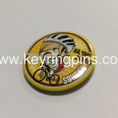 Custom tin badge with button pin accessories suitable for events school sports and souvenir purposes with multiple plating colors