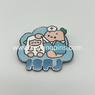 Factory wholesale fridge magnet button INTP Red Club Fridge Magnet pins