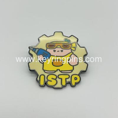 Factory wholesale fridge magnet button INTP Red Club Fridge Magnet pins