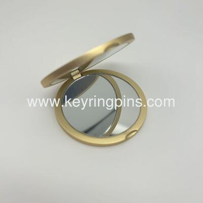 Magnet small size folding makeup mirror, Metal cosmetic mirror for sale