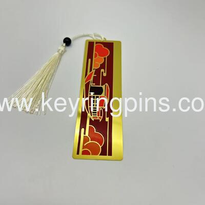 Zinc alloy bookmark,cartoon logo design book mark custom with good quality
