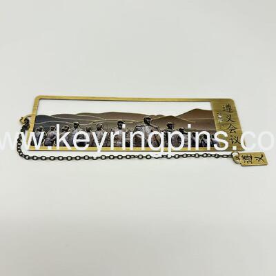 Zinc alloy material bookmark/book mark custom for souvenirs and promotion
