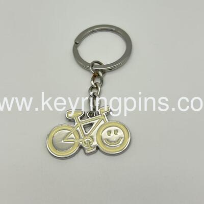 40-50mm Both side metal key chain/key ring with custom logo design/hard enamel process